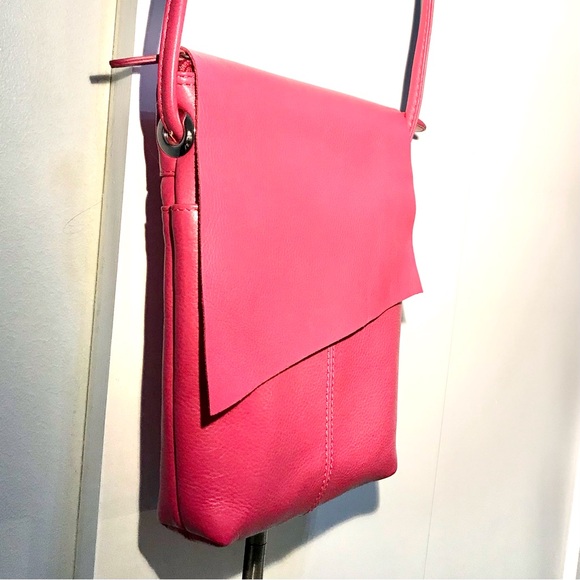 NWOT Ili NY Pink Leather Crossbody Purse - Picture 7 of 8